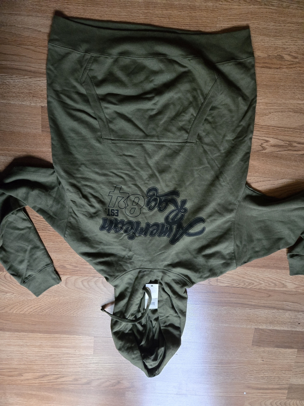 American Rag Olive Green Hoodie with Tag Detail